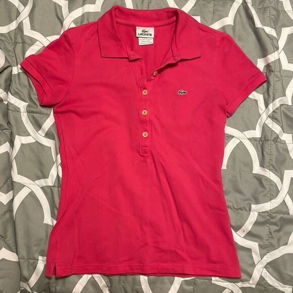 Pink Lacoste Polo - Picture 1 of 8